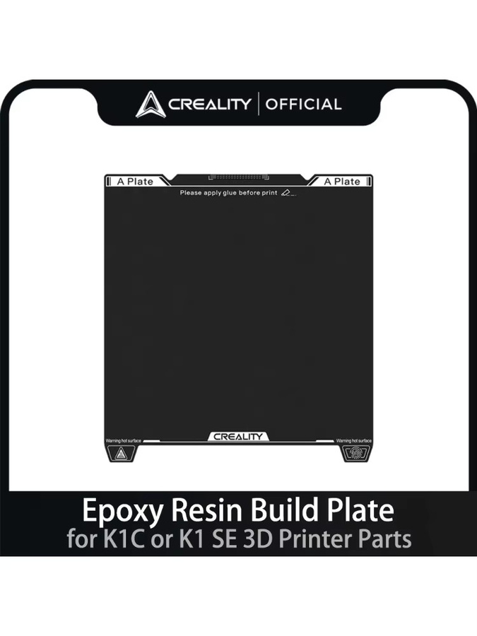 Creality Epoxidharz-Bauplatte in Schwarz für K1C oder K1 SE 3D-Drucker, Breite: 23,5 cm, Tiefe: 23,5 cm - Bild 4