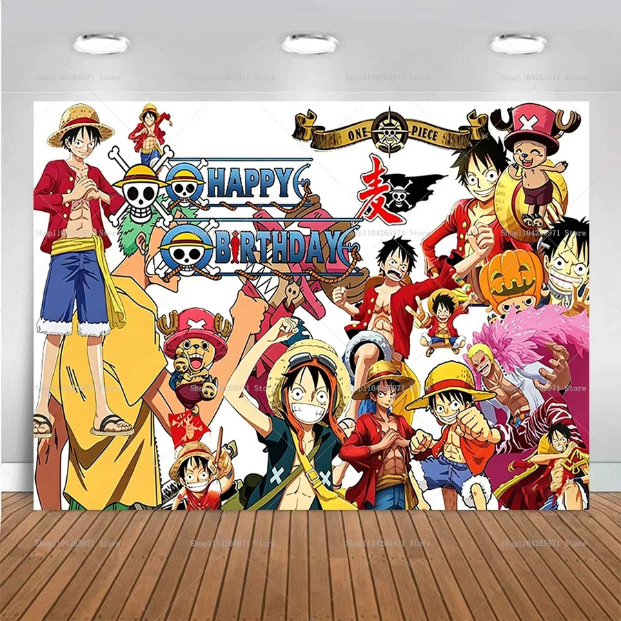 Bandai One Piece Luffy Party-Hintergrund Poster für Kinder in Mehrfarbig - Bild 2