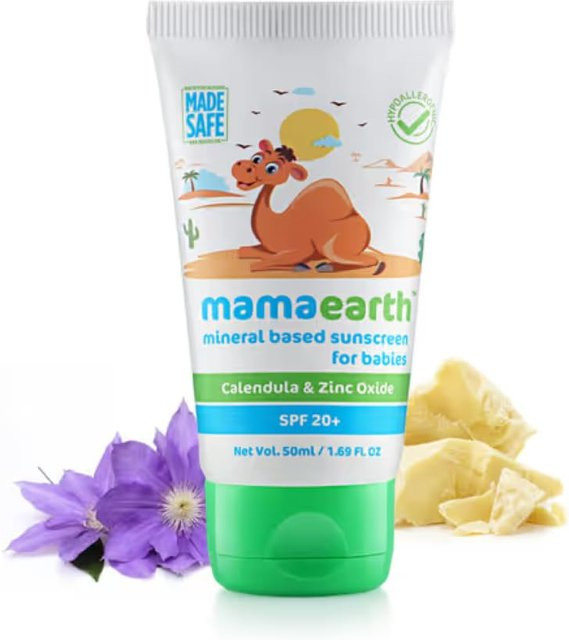 Mamaearth Mineralische Sonnencreme LSF 20, 50 ml, Empfindliche Haut - Bild 1