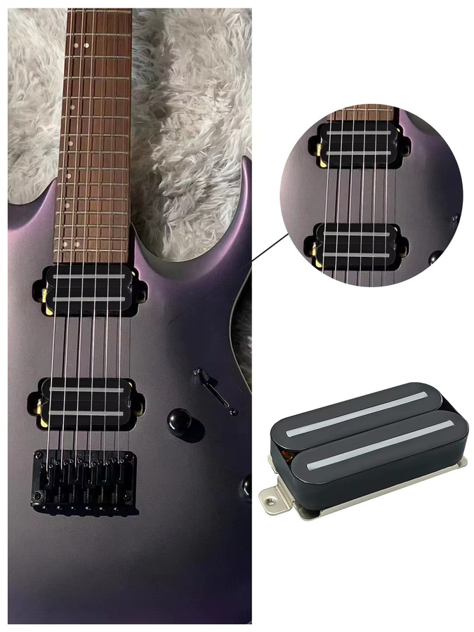 Phrilam Pro Super Power Dual Blade Hot Rail Keramik Humbucker Pickups für ST TL Style E-Gitarren, Schwarz - Bild 5