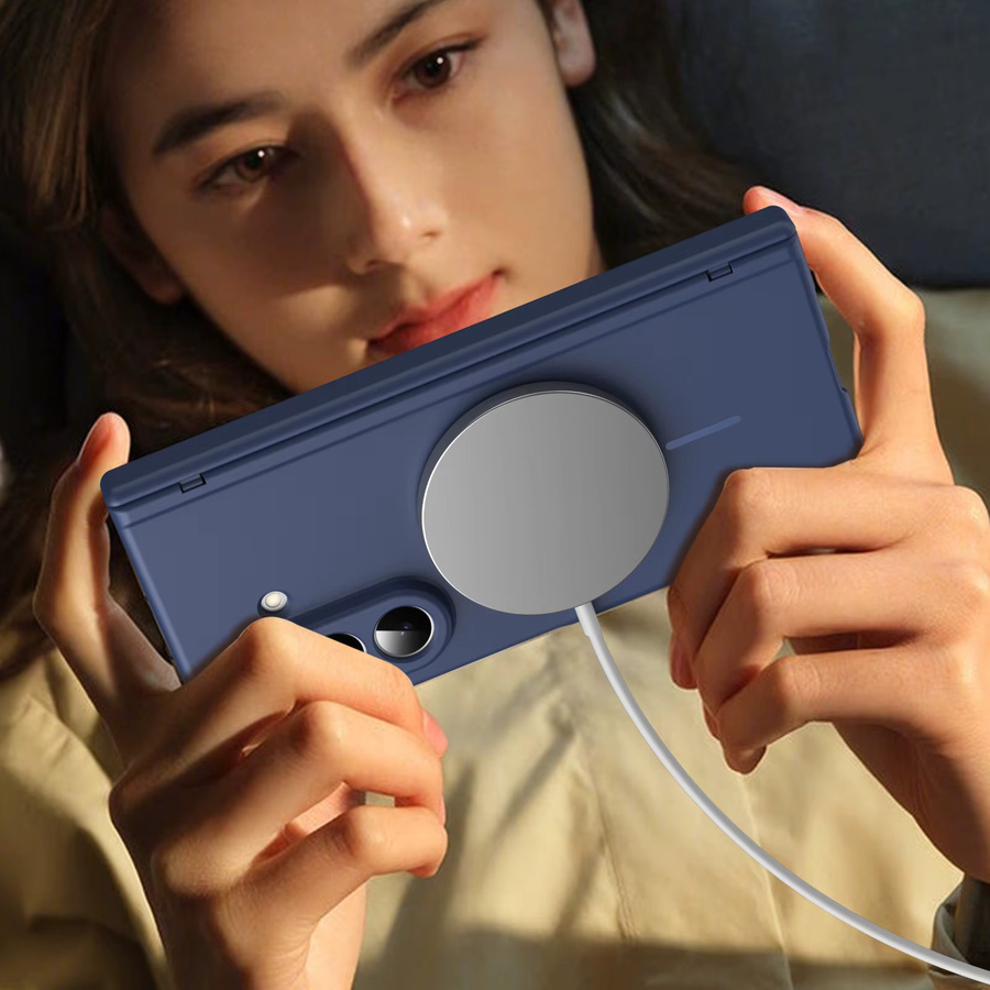Stoßfeste Scharnierschutzhülle mit Magnetfunktion für Samsung Galaxy Z Fold 7, 6, 5 in Blau mit MagSafe-Kompatibilität - Bild 4