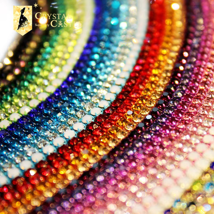 Crystal Castle Strassband mit Quaste in Gold für Handarbeiten, 1/10 Yard - Bild 3