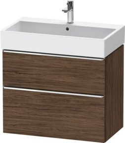 Duravit Waschtischunterschrank D-Neo in Braun mit 1 Schublade und 1 Auszug, B/T: 78,4 x 44,2 cm - Bild 1