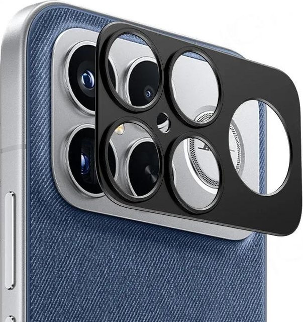 Kamera Rückseitenfolie aus Aluminiumlegierung für Xiaomi POCO F8 Pro und POCO F8 Ultra in Schwarz, Kratzfest HD Displayschutz - Bild 1