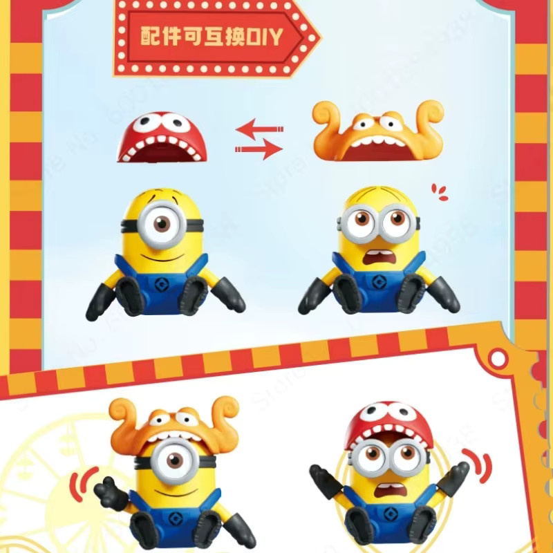 Blokees Minions Daadoos Nest Serie Blindbox Achterbahn Kühlschrankmagnet Blockfigur - Bild 5
