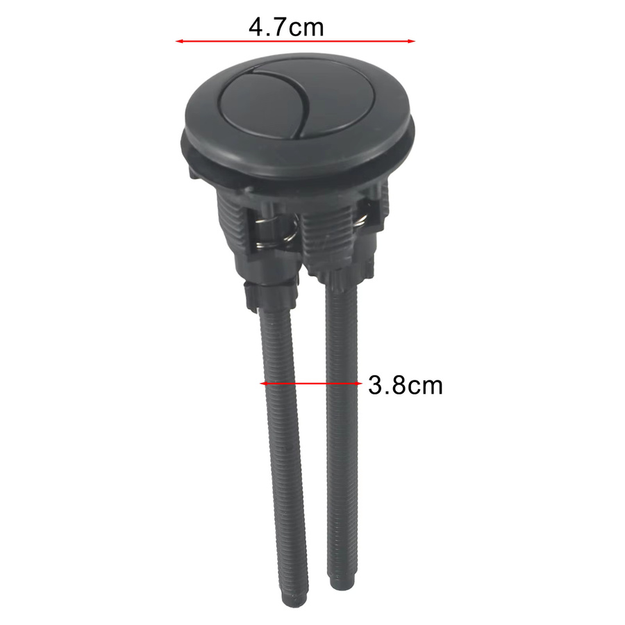 LEENKEA Dual WC-Spültaste in Schwarz für Spülkasten-Reparaturen, runde Spülknopf-Nachrüstung mit 38mm, 48mm oder 58mm Durchmesser - Bild 5