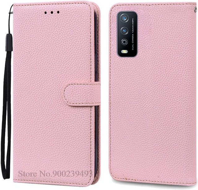 Brieftaschen-Klapphülle für Vivo Y11S Y20i Y20A Y20T Y12S in Rosa - Bild 1