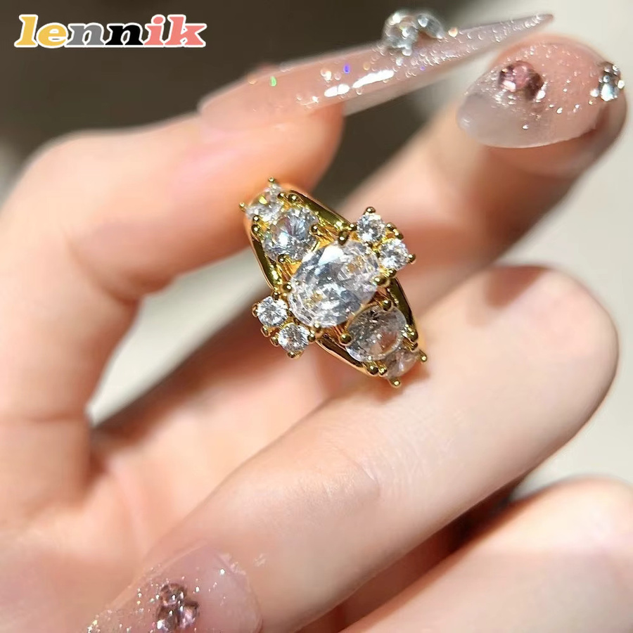 LENNIK Ring, Gold, Diamant, Zirkonia, Damen - Bild 2