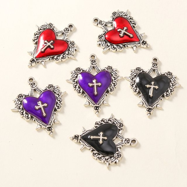 Ltumbe Charms, Kreuz Herz, Silber, Unisex - Bild 1
