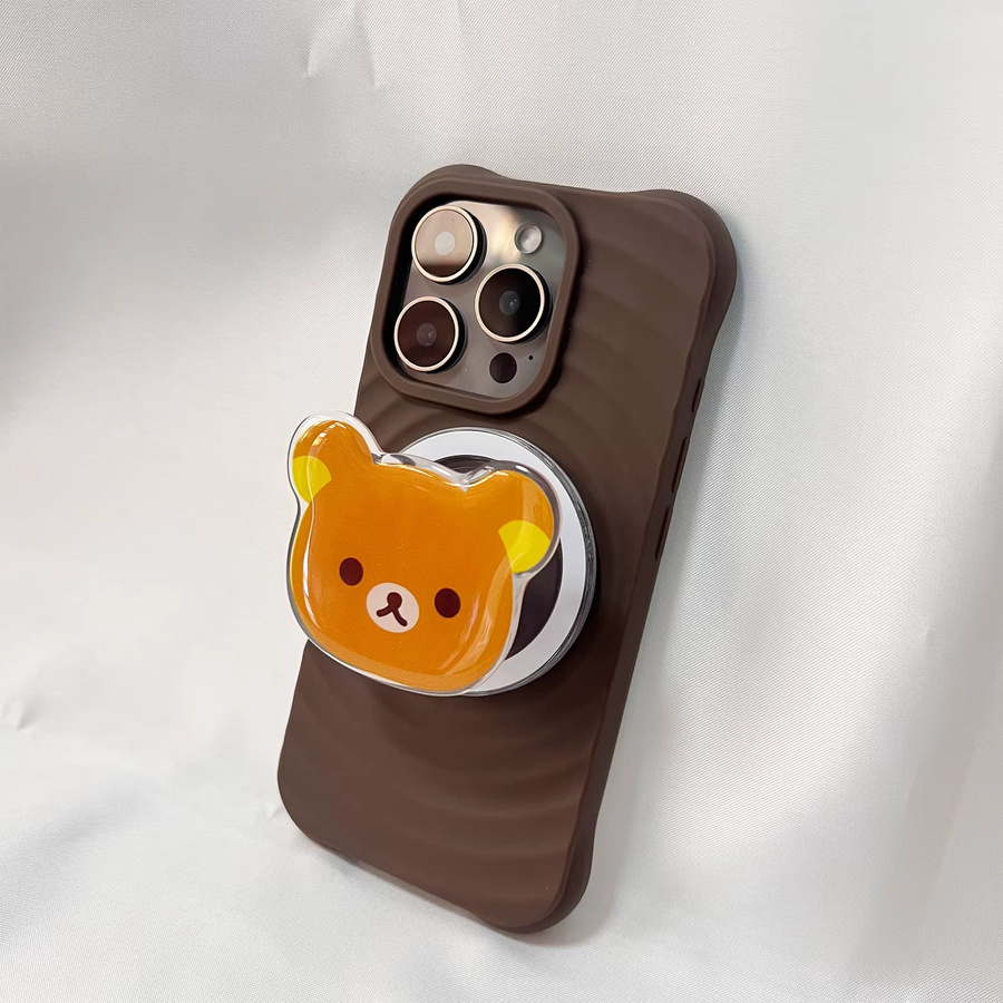 Süßer Cartoon-Bär Handyhalter Griptok in Braun für deine Handyhülle - Bild 3