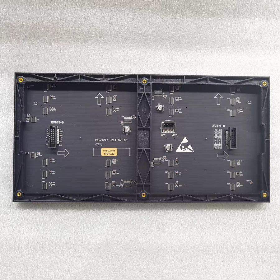 OEING LED-Modul HUB75 P5 Indoor SMD 3IN1 RGB LED-Matrix-Modul 64x32 Pixel Vollfarb-Panel in Schwarz, B/H: 320 x 160 mm - Bild 3