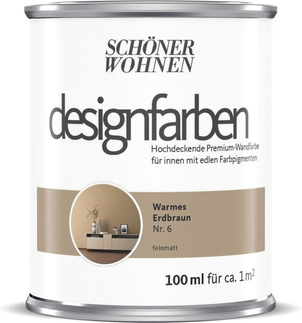 Schöner Wohnen Designfarbe Holz in Warmes Erdbraun, 100 ml - Bild 1