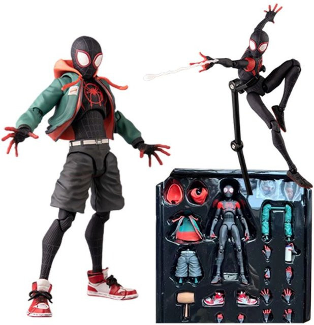 Fondjoy Marvel Miles Morales Spiderman Actionfigur, Einzelfigur, Grün - Bild 1