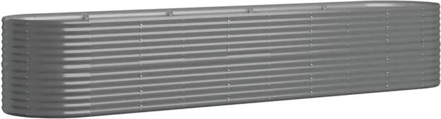 vidaXL Hochbeet aus verzinktem Stahl in Grau, B/T/H: 368 x 80 x 68 cm - Bild 1