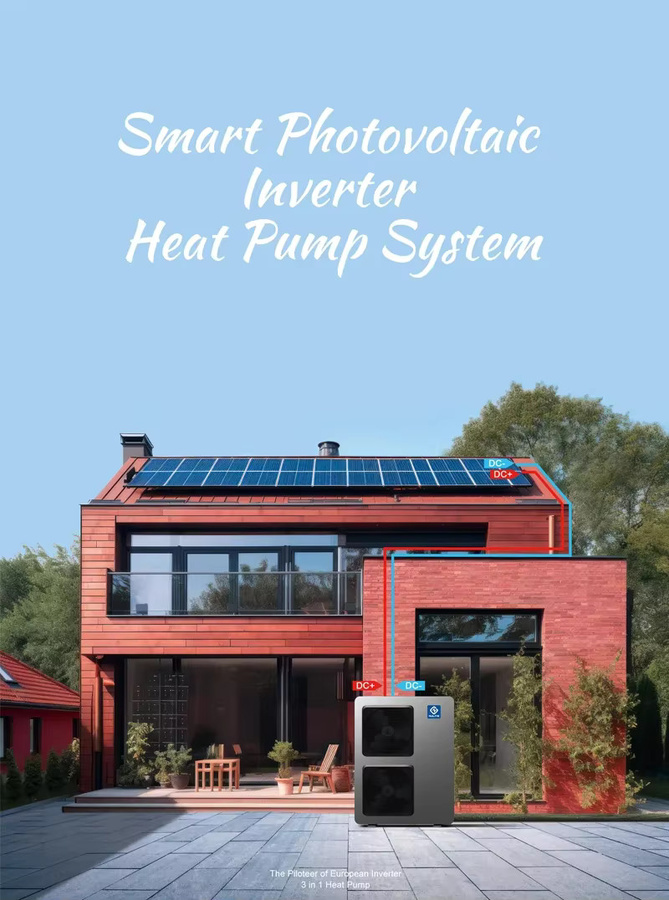 Nulite Solar-PV Photovoltaik Luft-Wasser-Wärmepumpe 13KW WiFi R290 DC-Inverter in Grau und Schwarz - Bild 2
