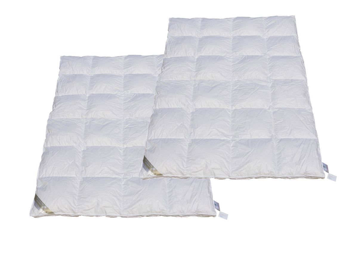 2er-Set Betten Hofmann TRAUM Ganzjahres-Daunenbetten aus 100% Daunen und Federn, Farbe: Weiß, B: 135 cm, L: 200 cm - Bild 1