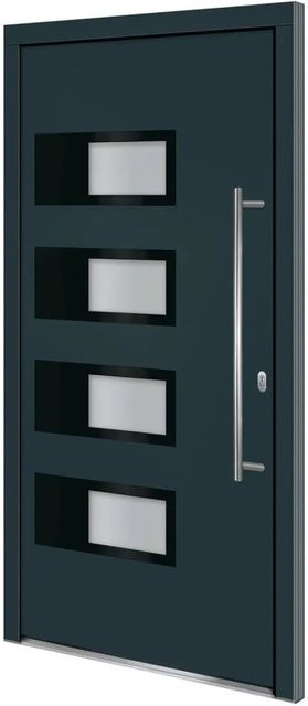 vidaXL Haustür in Anthrazit aus Aluminium und PVC mit modernem Design, B/H: 110 x 210 cm - Bild 1