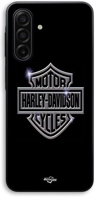 MANIACASE Handyhülle für Samsung Galaxy A27 aus Silikon TPU mit Harley Davidson Logo in Schwarz/Grau - Bild 1