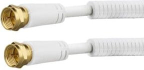 e+p F-Anschlusskabel FA 210 G in Weiß und Gold mit 10m Länge und >95DB - Bild 1