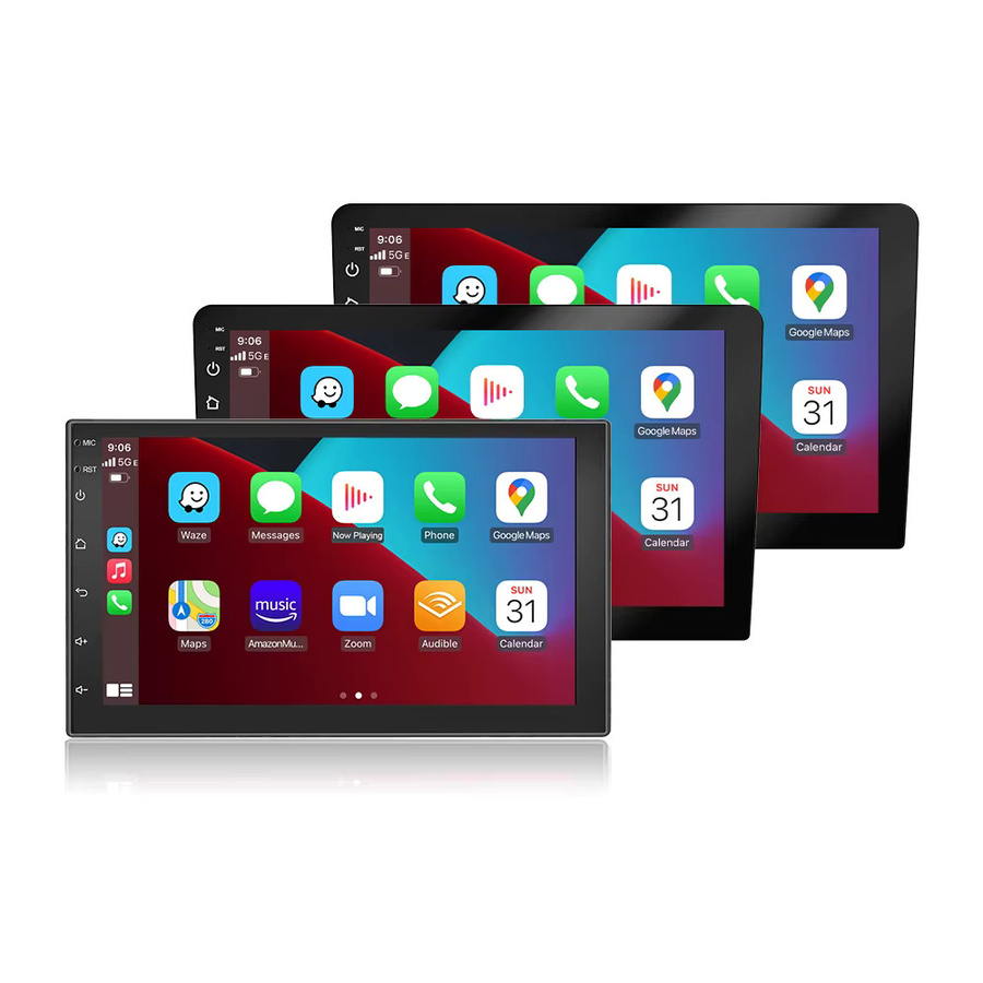 ESSGOO Kabelloses Multimedia-Autoradio mit Android Auto und CarPlay, Bluetooth, Schwarz - Bild 7