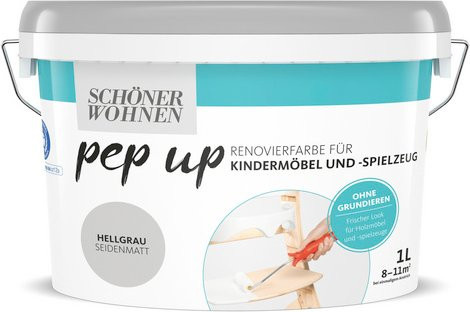 Schöner Wohnen Möbellack Hellgrau Seidenmatt 1 l - Bild 1