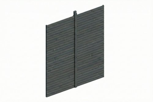 SKANHOLZ Carport-Rückwand aus Fichte in Schiefergrau, B: 363 cm, H: 330 cm, T: 12 cm - Bild 1