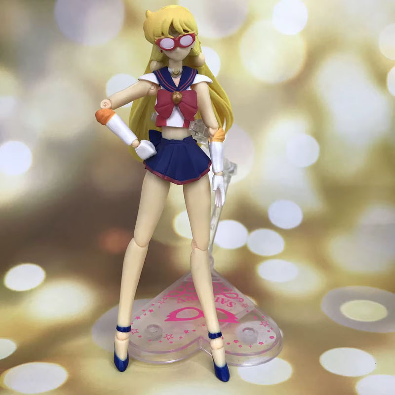 Bandai Sailor Moon Sailor Venus Minako Aino Anime Action Figure aus Kunststoff, mehrfarbig, Höhe: 16 cm - Bild 2