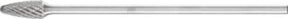 PFERD TOOLS Hartmetall Frässtift Rundbogen RBF, Farbe: Silber, Durchmesser: 06 mm, Länge: 13 mm, Schaft-Durchmesser: 3 mm, Schaft-Länge: 75 mm, Z3P universal mittel kreuzverzahnt - Bild 1