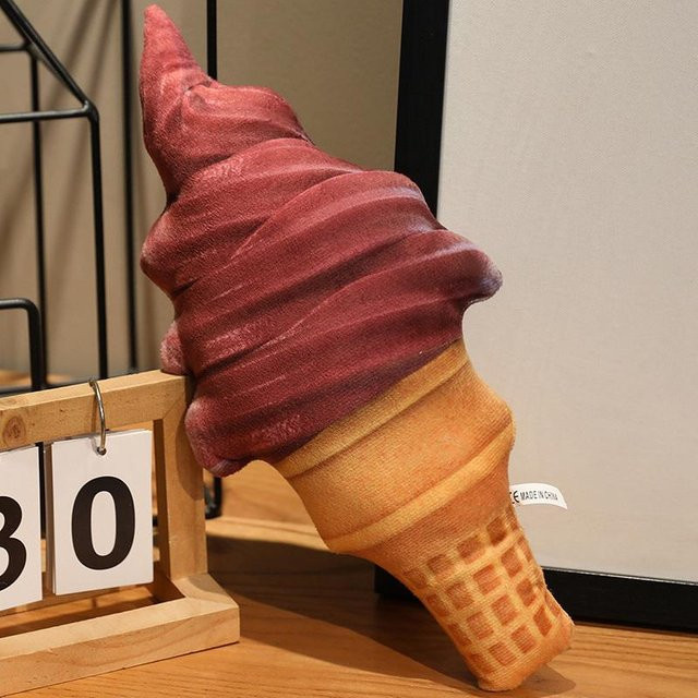 TreasuringU Bunte Eiscreme Plüschtiere Kissen, 20cm, Bunt / Mehrfarbig - Bild 1