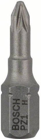 Bosch Schrauberbit PZ 1 aus Edelstahl, silber, Länge: 25 mm - Bild 1