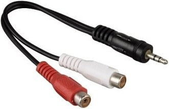 Hama Audio-Adapter Stereo mit 3,5-mm-Klinkenstecker auf 2x Cinch-Kupplung in Schwarz und Multicolour - Bild 1