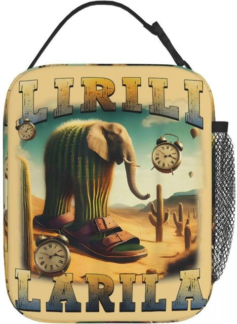 Thermische Brotdose mit Krokodil Meme Design von Fancy Style Studio, Mehrfarbig, B/T/H: 21 x 11 x 26 cm - Bild 1