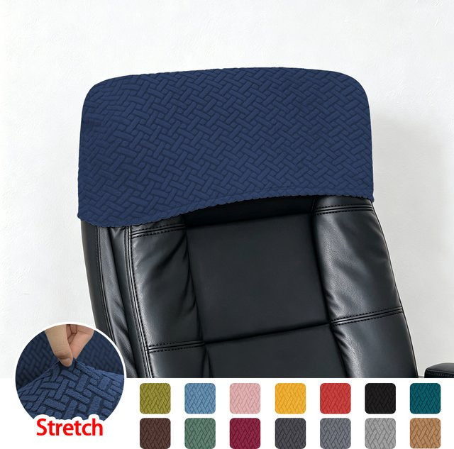 JHWarmo Elastischer Bürostuhl-Rückenlehnenbezug aus Jacquard in Blau - Bild 1