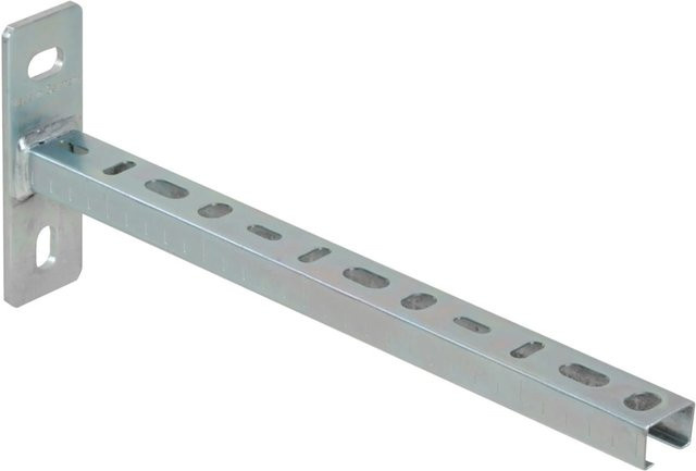 Dalsys Schienenkonsole Wandausleger aus verzinktem Stahl in Silber, B/T: 25 x 32 cm - Bild 1