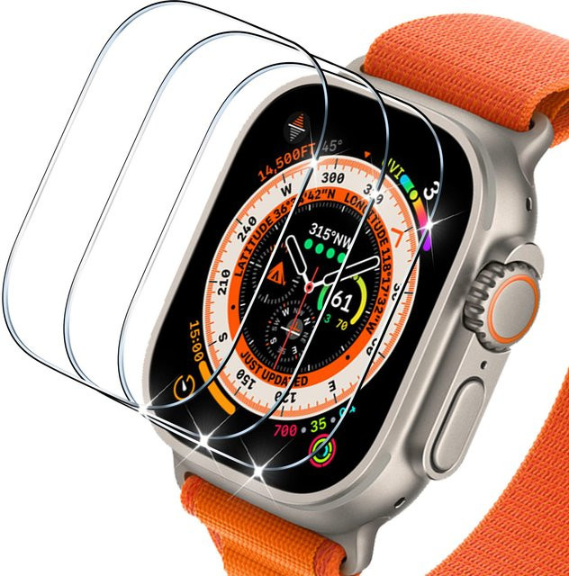 EIMO Displayschutzfolie für Apple Watch Ultra 49mm, gehärtetes Glas - Bild 1