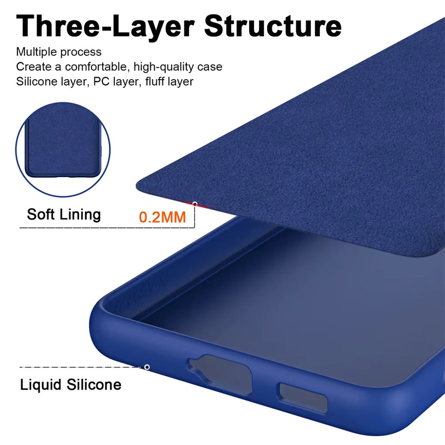 Flüssige Silikonhülle für Motorola Edge 50 Fusion, Edge 50, Edge 40, Edge 30 Neo sowie Moto G85, G84, G35, G34, G32 in Schwarz und Blau - Bild 2
