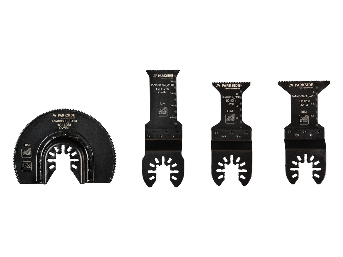 Parkside Performance Multifunktionswerkzeug-Zubehör Set für Metallbearbeitung, 4-teilig oder 8-teilig, Schwarz - Bild 2