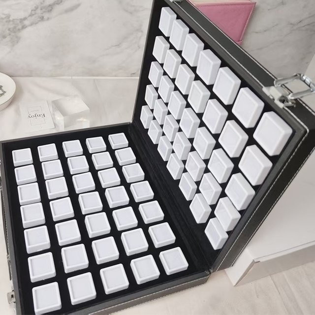 Lesaiyarr Aufbewahrungsbox, PU-Leder, Diamant-Organizer - Bild 1
