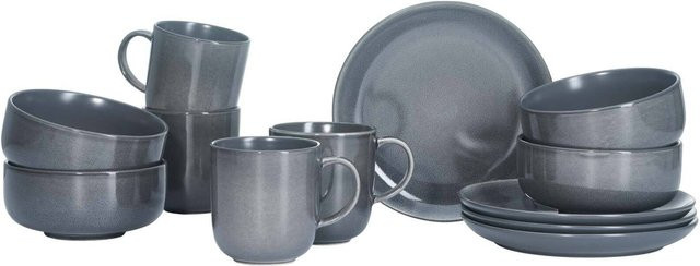 Ritzenhoff & Breker Frühstücksset Toledo 12-teilig aus Keramik in Grün und Grau - Bild 2