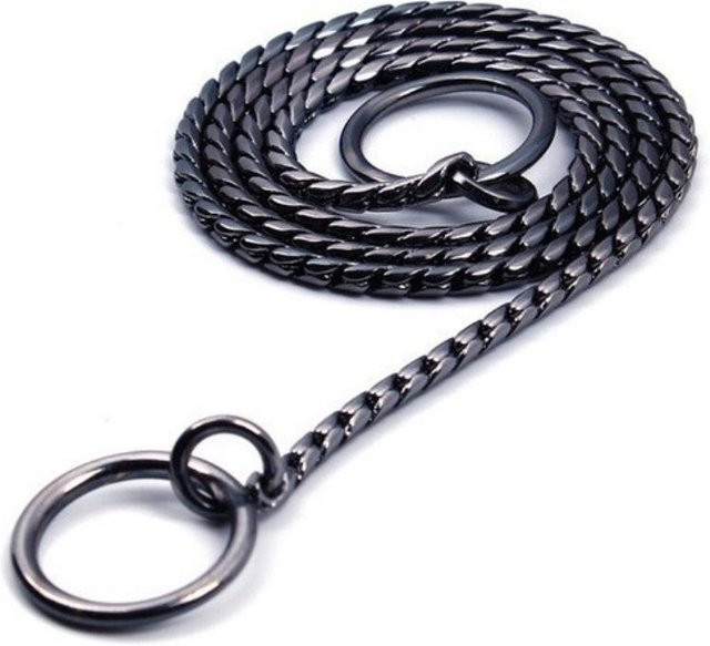 Hundehalsband Edelstahl, schwarz, 50 cm - Bild 1