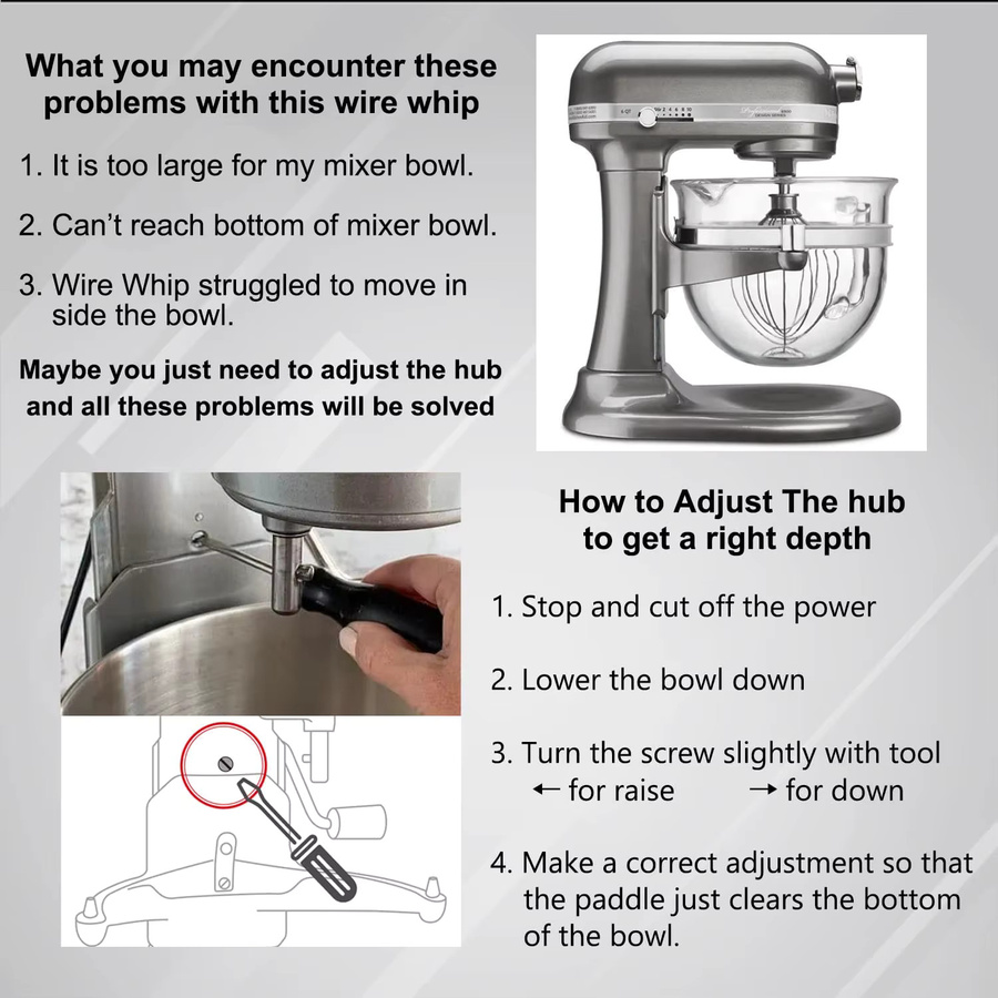KitchenAid Stahldraht-Schneebesen mit 6 Drähten für 6-Liter-Schüsseln, Farbe Silber - Bild 3