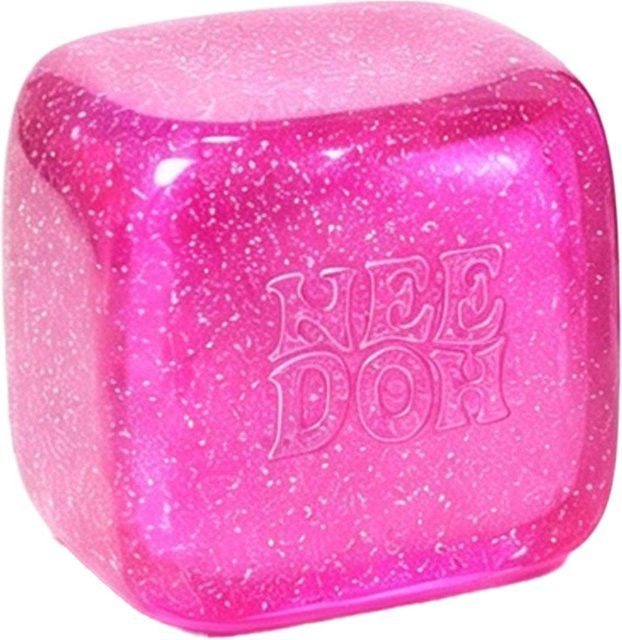 NeeDoh Nice Cube Glitzer Squishy, Spielzeug, rosa, 1-teiliges Set - Bild 1