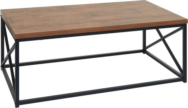 Couchtisch MCW A27 in Wildeiche-Optik mit 3D-Struktur aus Metall, B/T/H: 110 x 44 x 60 cm - Bild 2