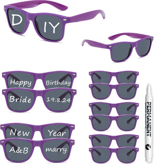 KAMMPT Sonnenbrille, Vollrand, Square, Kunststoff, Damen, Multicolor, Purple - Bild 1