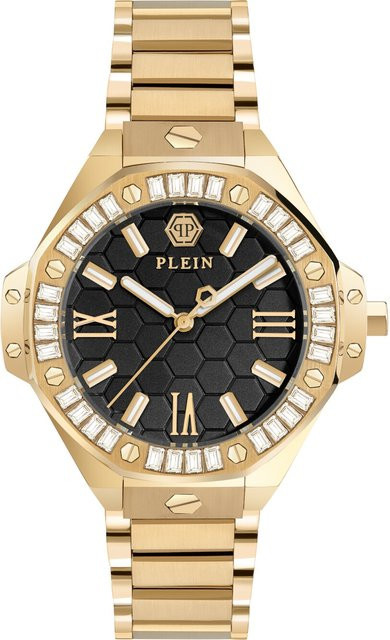 Philipp Plein Damenuhr, Quarz, Edelstahl, Schwarz, 39 mm, 5 ATM - Bild 1