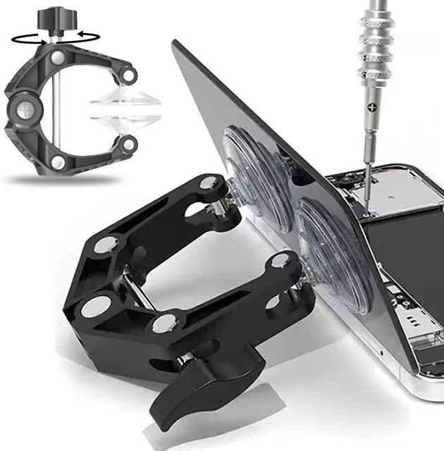 Mrgabwte Universelles Handy-Bildschirm-Reparatur-Set mit Saugnapf-Abzieher und LCD-Bildschirmöffner für iPhone, iPad und Laptop in Schwarz - Bild 1