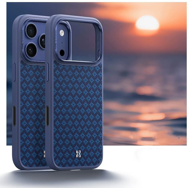 Benks Blue Style Kevlar Serie Schutzhülle aus gewebter Aramidfaser für iPhone 17 Pro Max und iPhone 17 Pro, Farbe: Blau - Bild 1