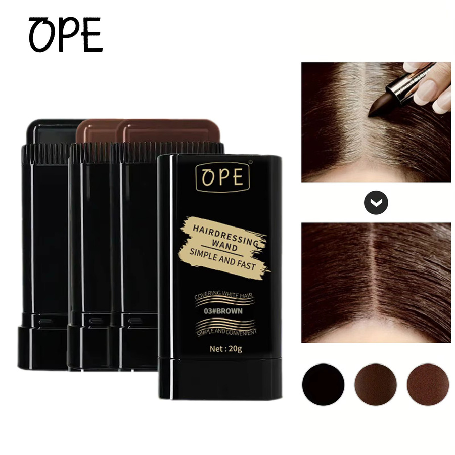 OPE Haarfärbekamm, Ansatz-Abdeckstift, Schwarz, für graue Haare - Bild 4