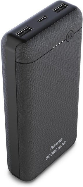 Hama Power Pack 20000mAh mit 1 x USB-C und 2 x USB-A in Schwarz - Bild 1