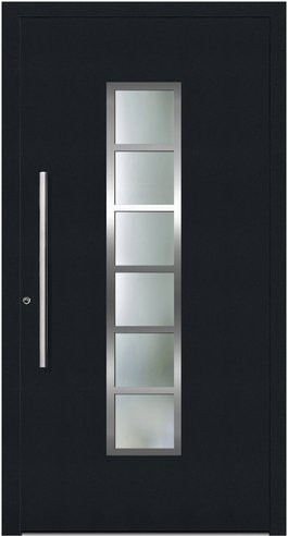 KNOCK Aluminium-Haustür Terra Nova in Anthrazit Grau mit Glaseinsatz und RC2 Schutz - Bild 1